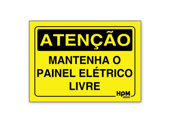 Placa Atenção - Painel Elétrico