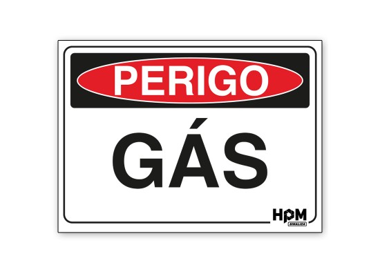 Placa Perigo - Tubulação de Gás